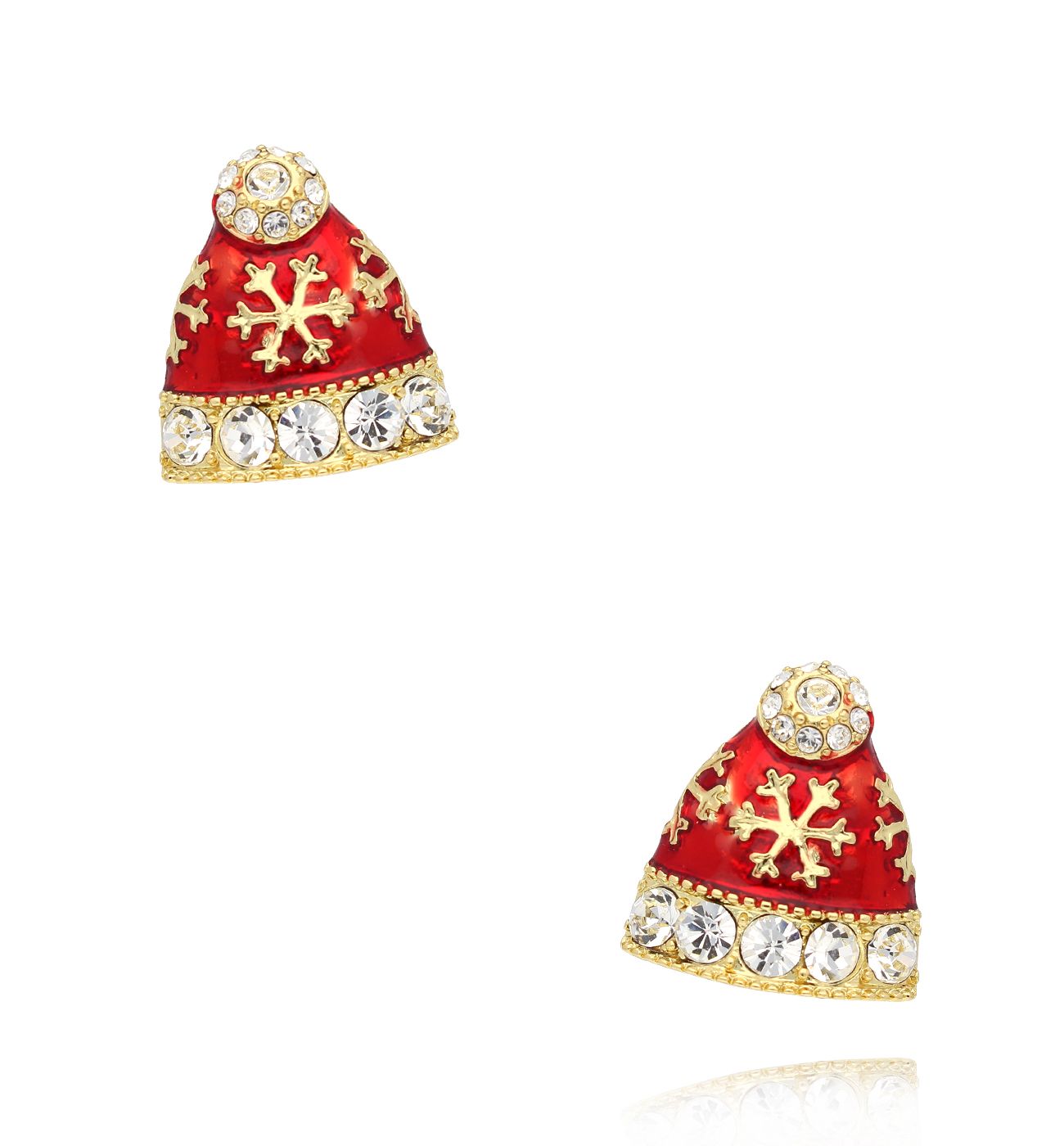 Kolczyki świąteczne czapki Festive Santa - By Dziubeka