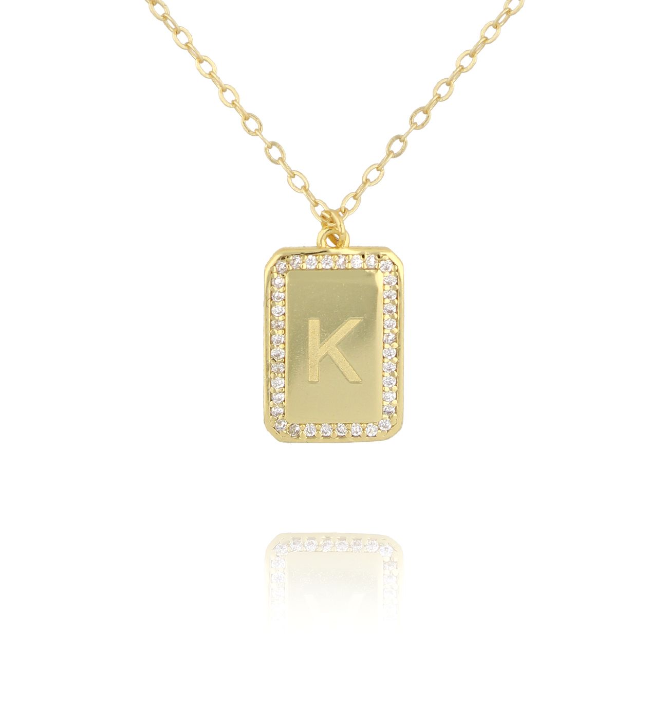 Naszyjnik z literką K złoty NCA0062