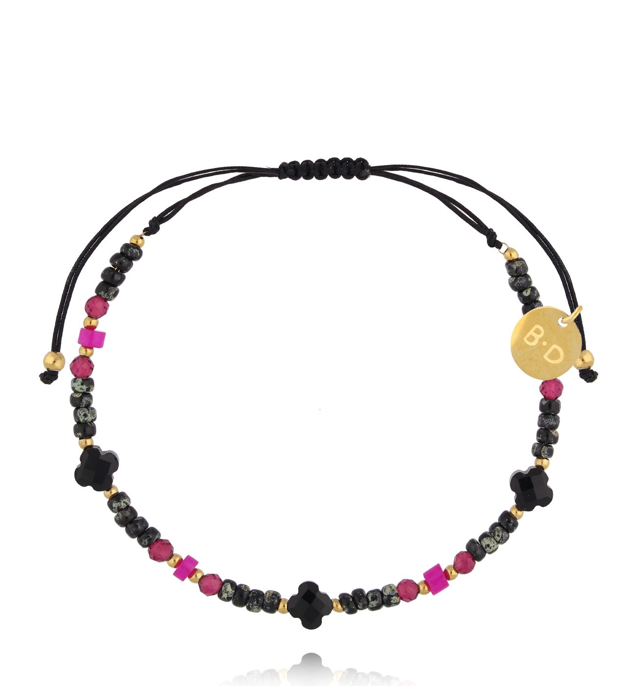 Bransoletka z granatami i jadeitami Frenchy BMT0269 - By Dziubeka