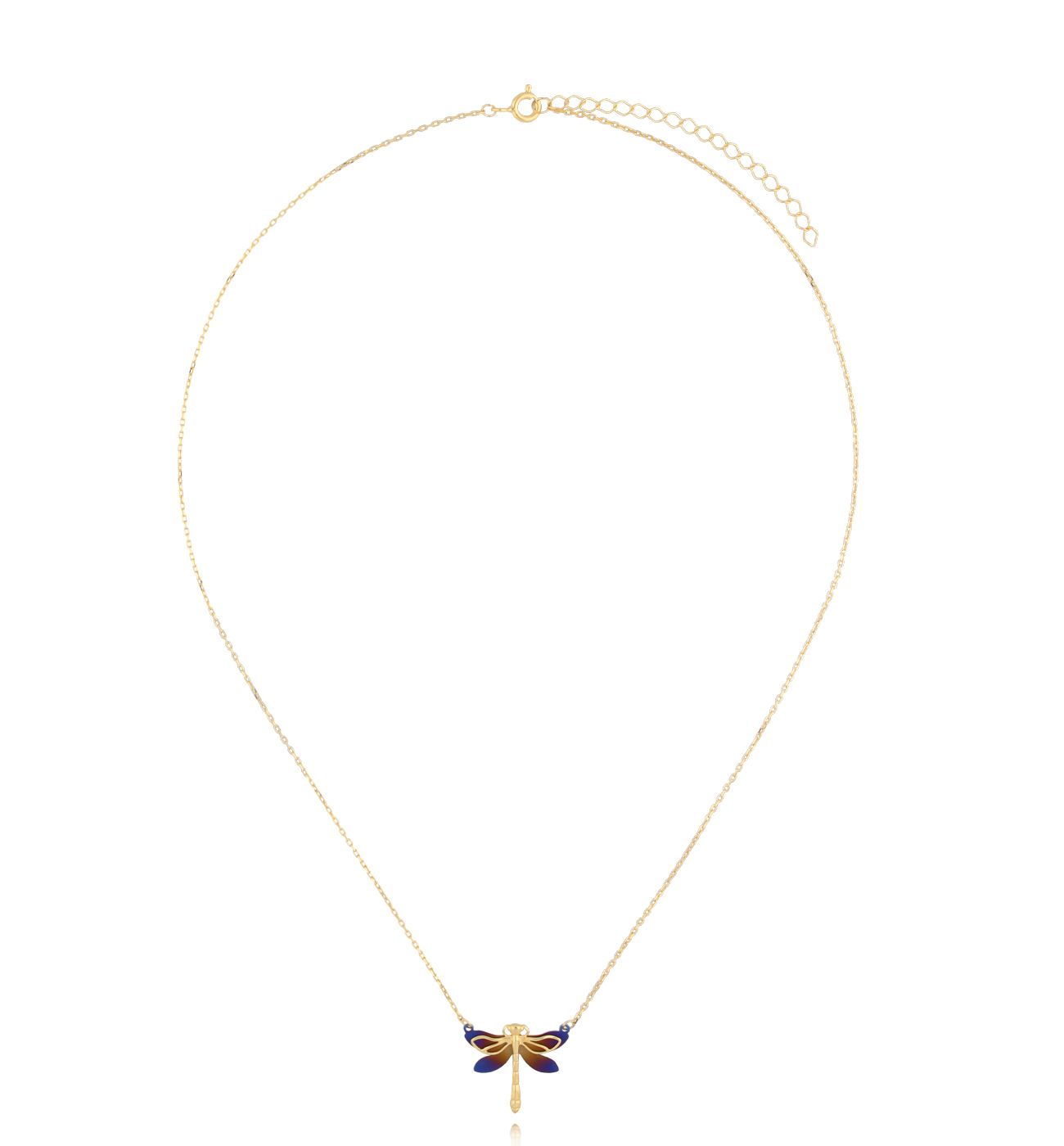 Naszyjnik złoty z ważką Gioconda NSE0164