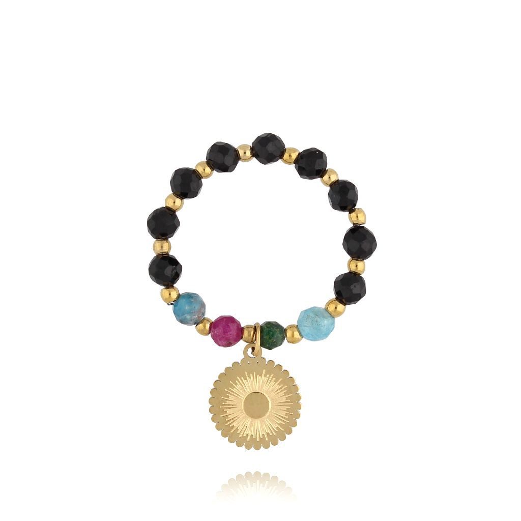 Pierścionek z turmalinami i rubinami - By Dziubeka