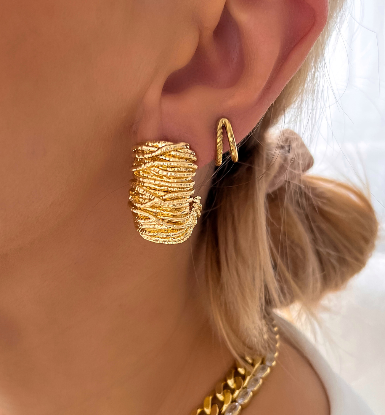 Kolczyki złote Kamala - By Dziubeka