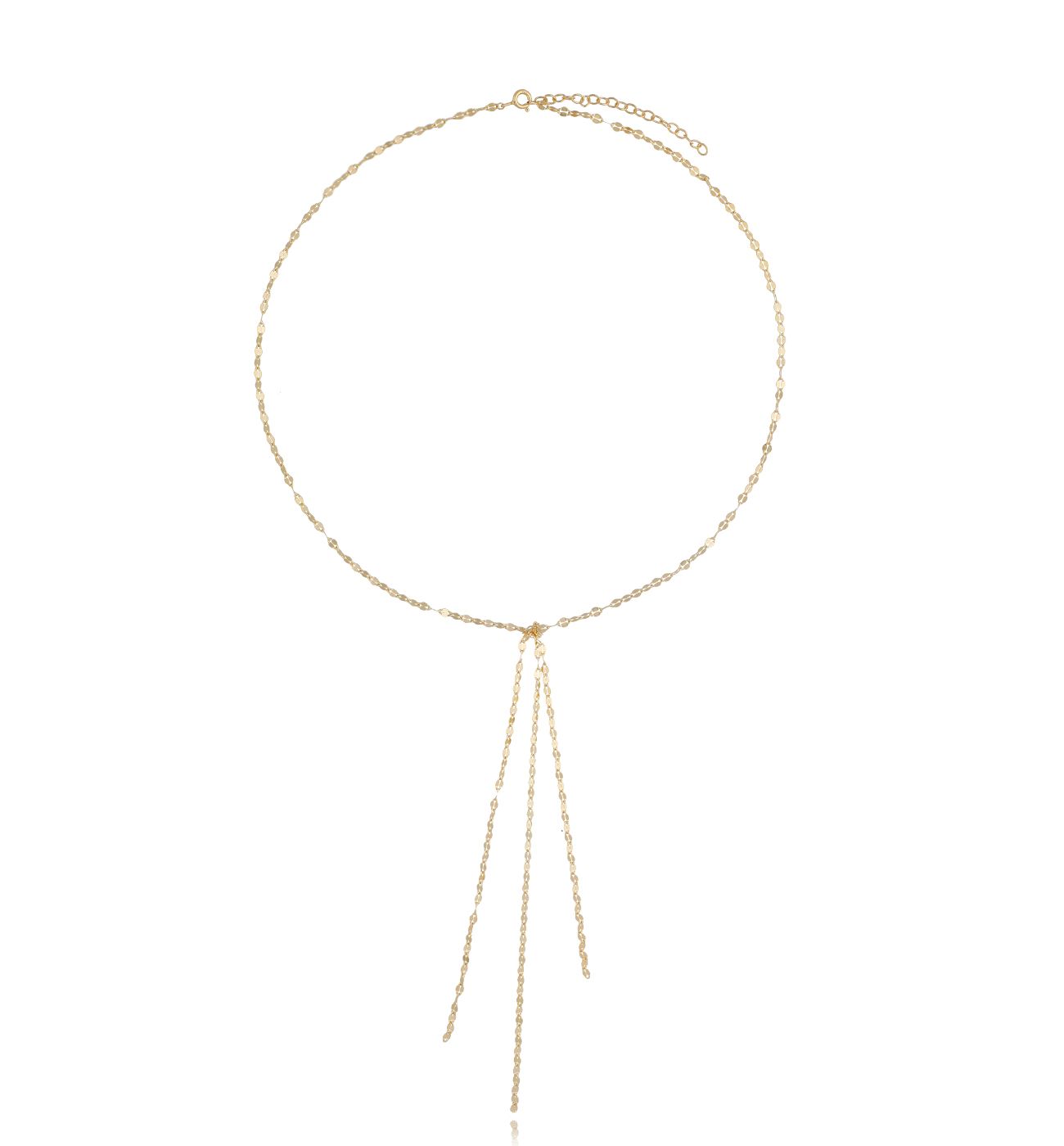 Naszyjnik pozłacany z łańcuszkowym wisiorem Royal - By Dziubeka