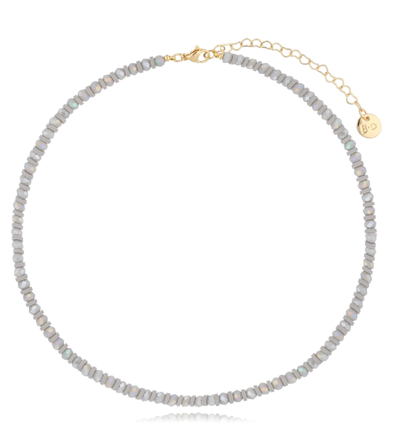 Naszyjnik z szarymi kryształkami NTW1230