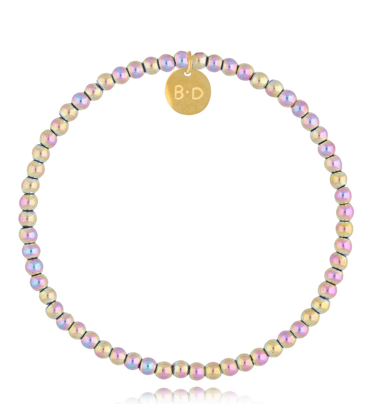 Bransoletka z hematytami złoto fioletowymi damska Bello BTW2557