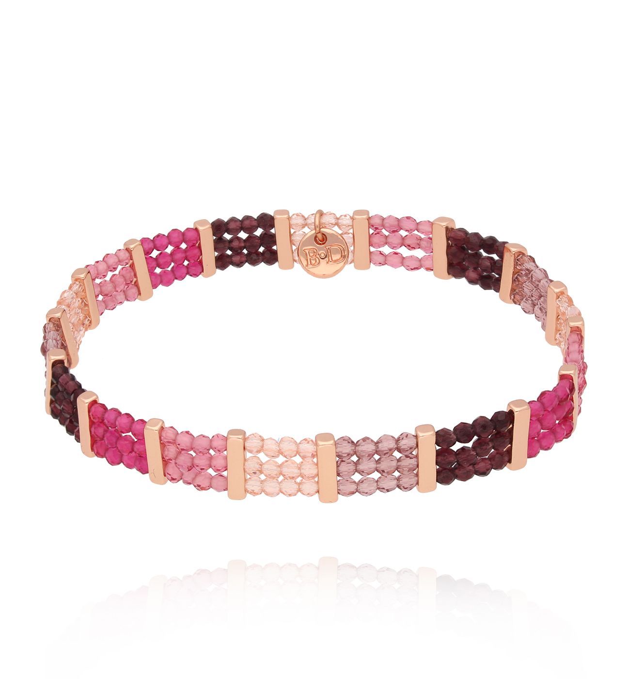 Bransoletka kolorowa z kryształkami - By Dziubeka