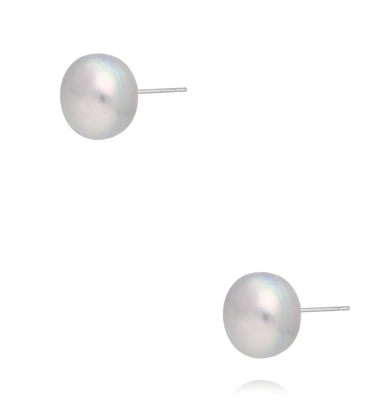 Kolczyki klasyczne z białą perłą KLU0163