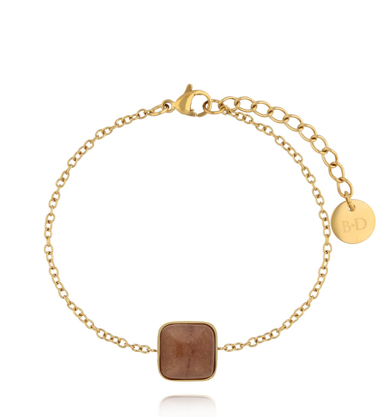 Bransoletka z kwadracikiem Mocha Mousse BSA0918