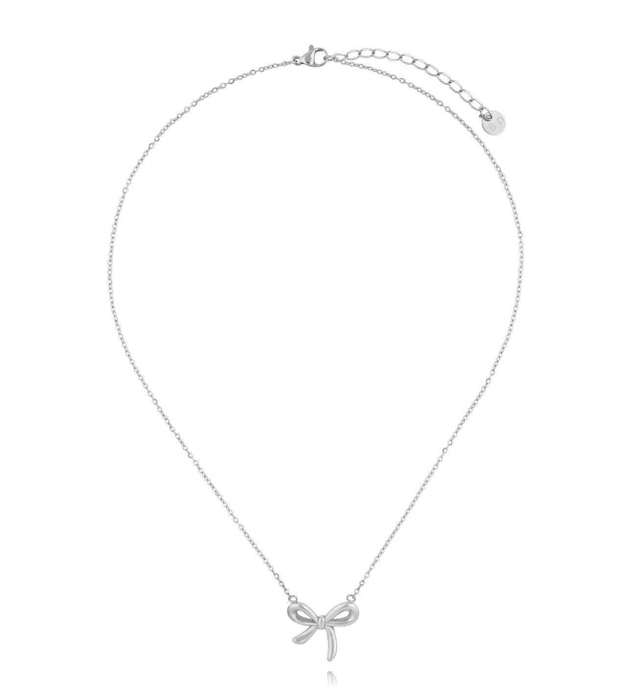 Naszyjnik z kokardką srebrny NSY0463