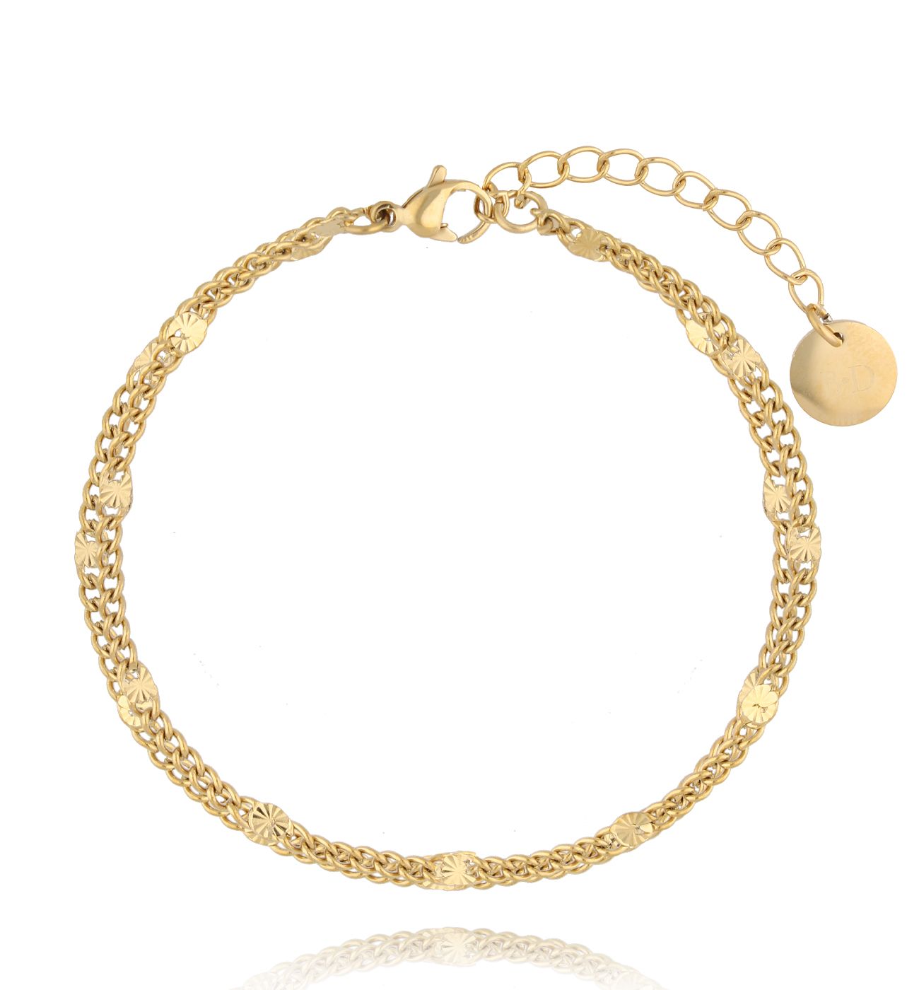 Bransoletka z łańcuszkiem złota Timeless Steel - By Dziubeka