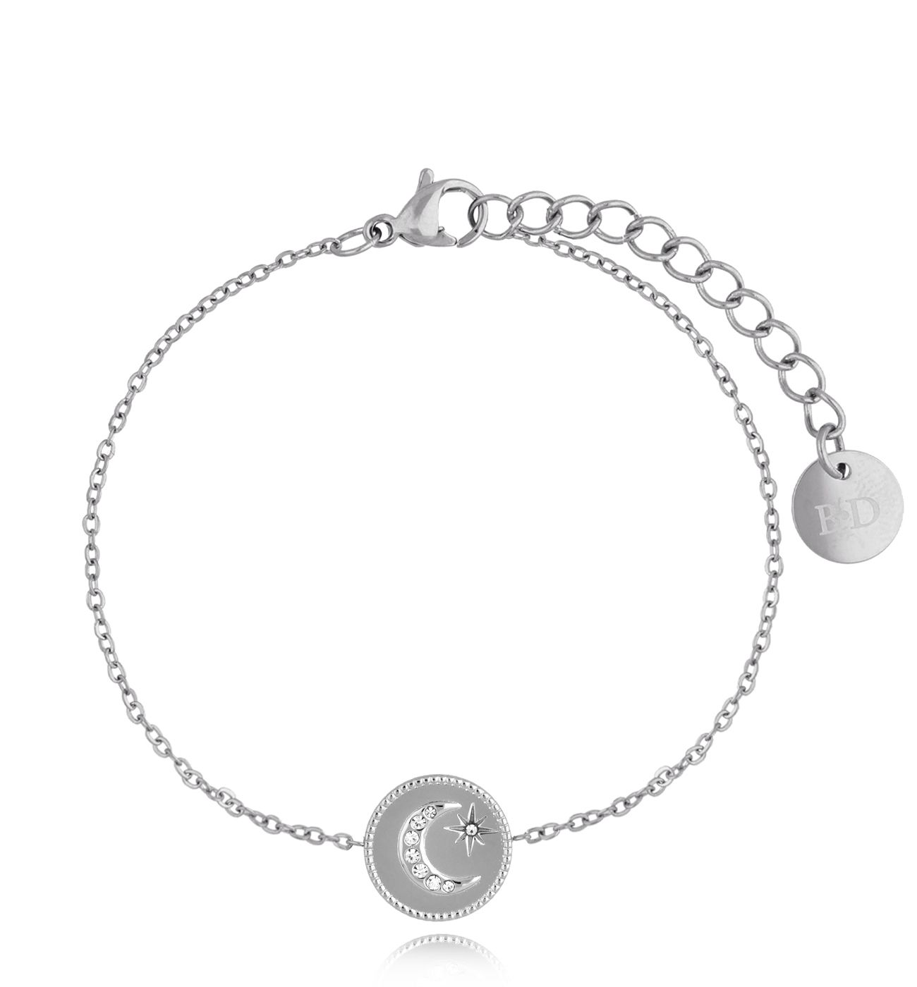 Bransoletka srebrna z księżycem Secreto - By Dziubeka