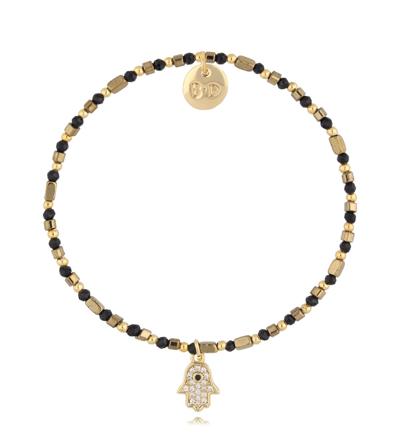 Bransoletka z ręką Faitimy i hematytami BTW2942