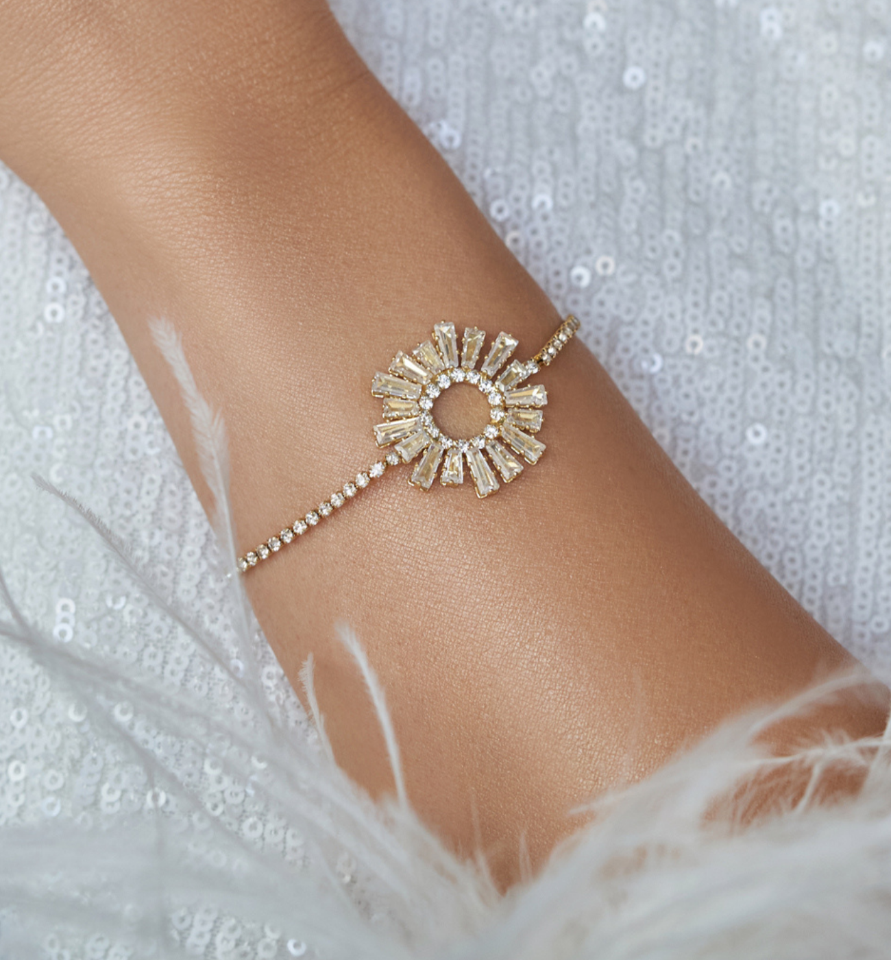 Bransoletka z transparentnymi kryształkami Samantha BSS0116 - By Dziubeka