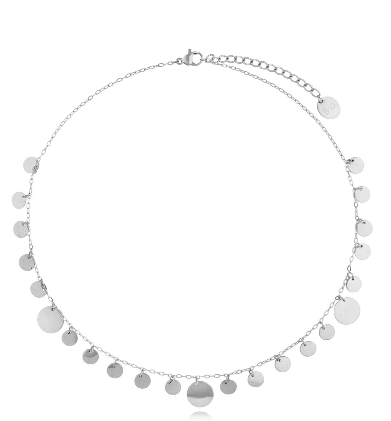Naszyjnik srebrny z dyskami NSY0234 - By Dziubeka
