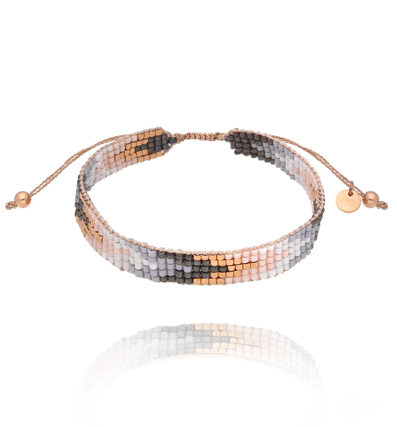 Bransoletka szara z koralikami Miyuki Esi BSC1840