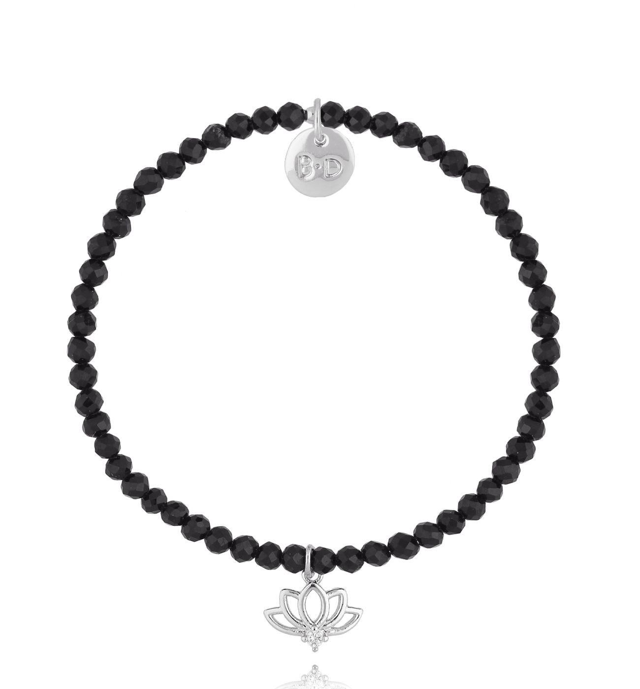 Bransoletka czarna z zawieszką - By Dziubeka