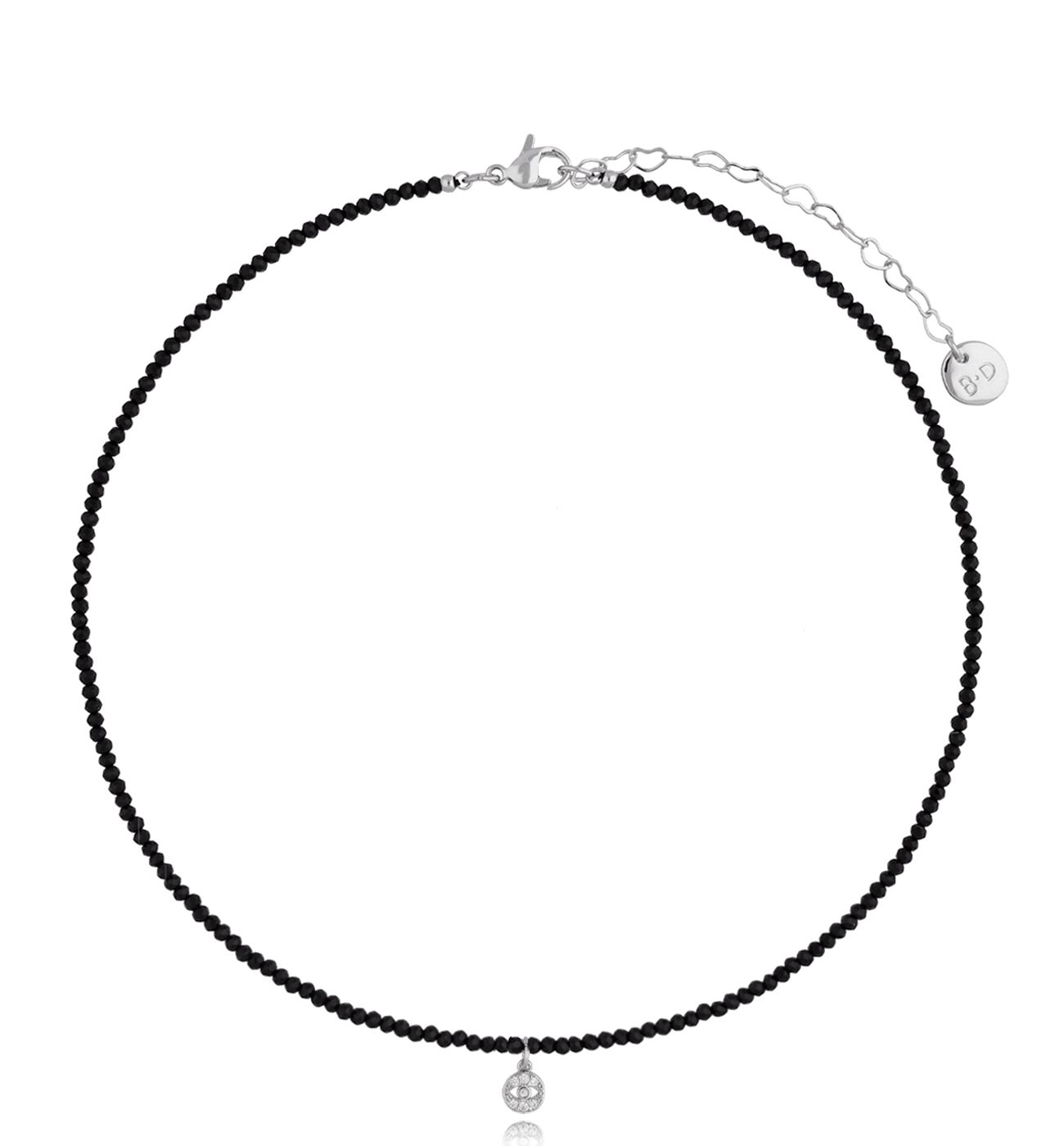 Naszyjnik czarny z zawieszką Lifestyle - By Dziubeka