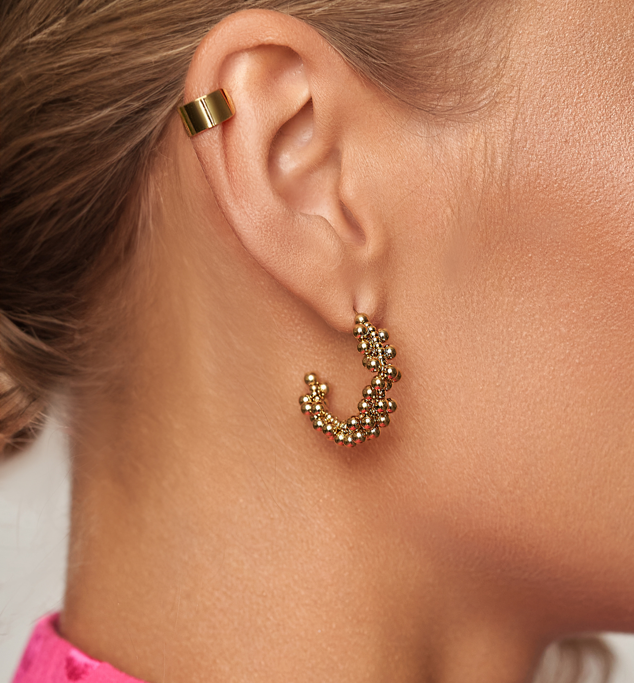 Zestaw złotych kolczyków Z0520 - By Dziubeka