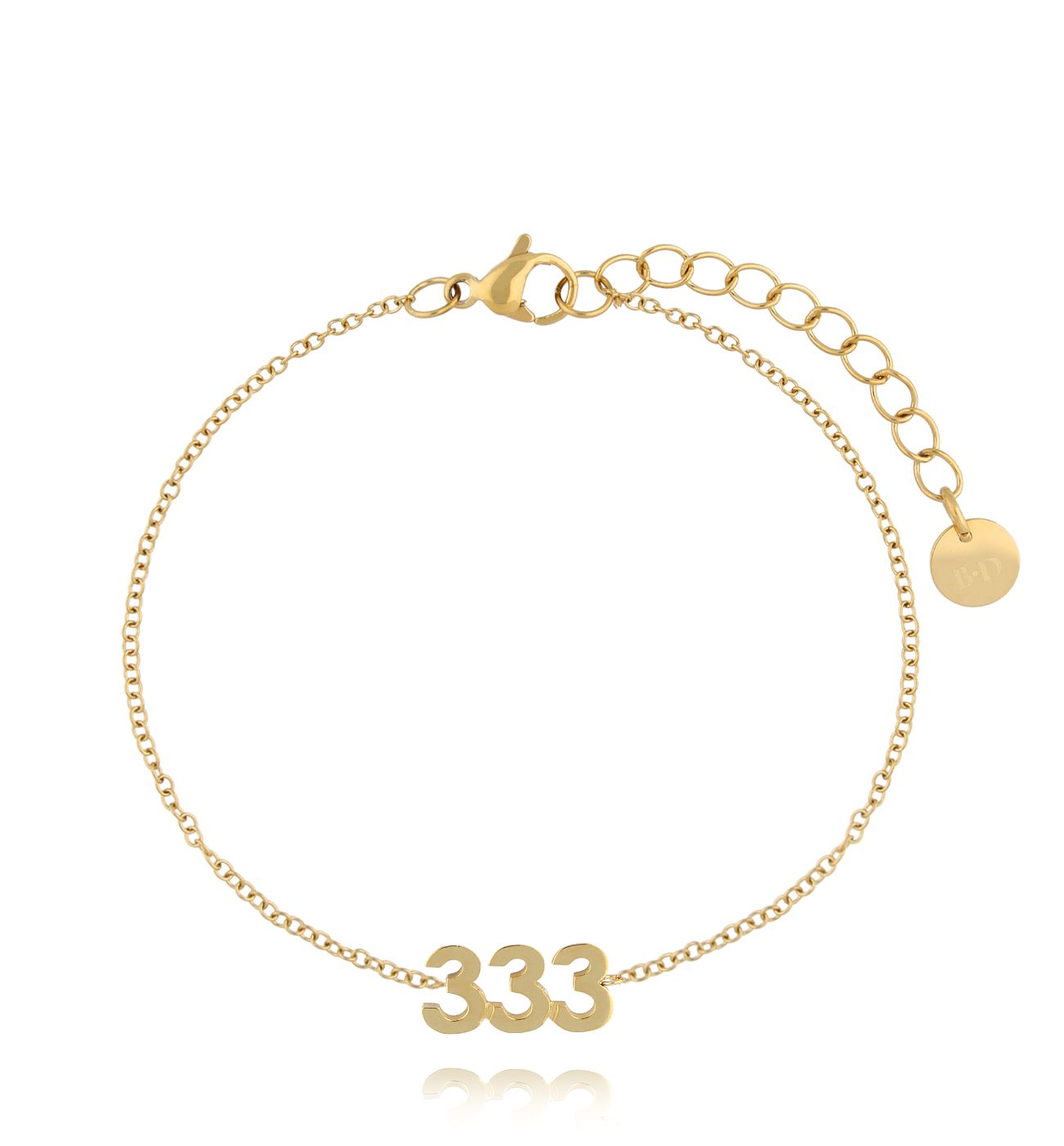 Bransoletka z anielską liczbą 333 złota BSA0863