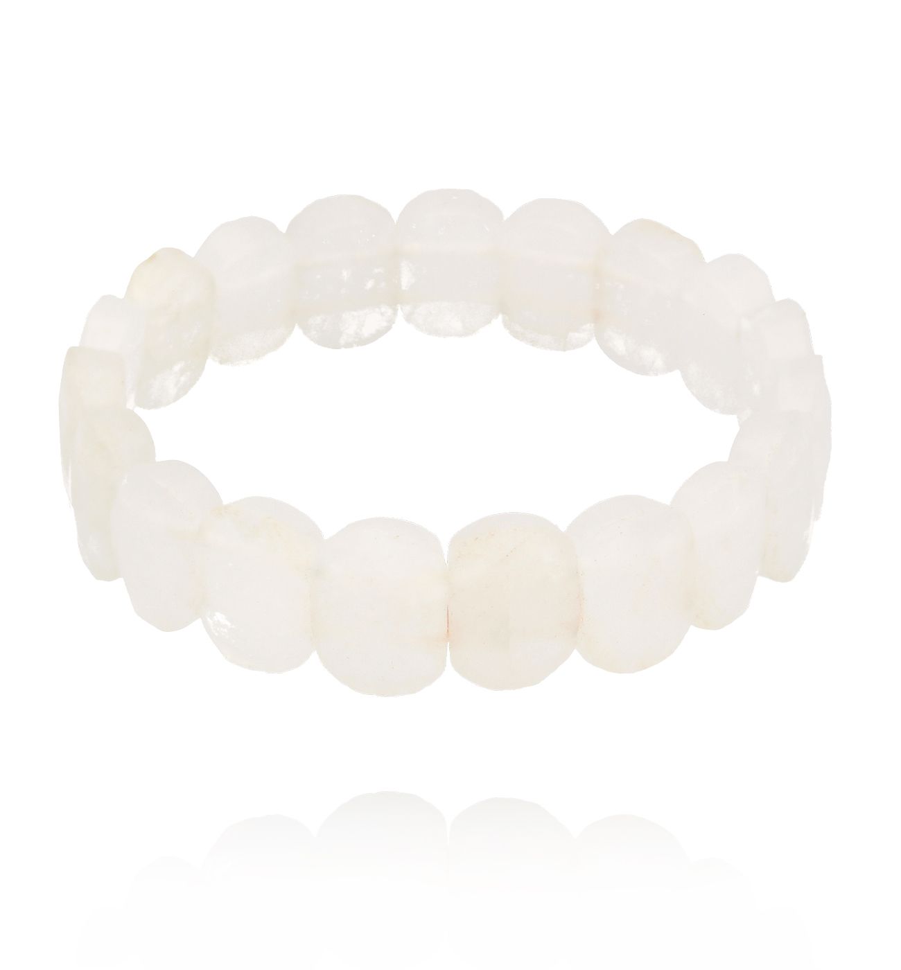 Bransoletka z białymi jadeitami BPA0545