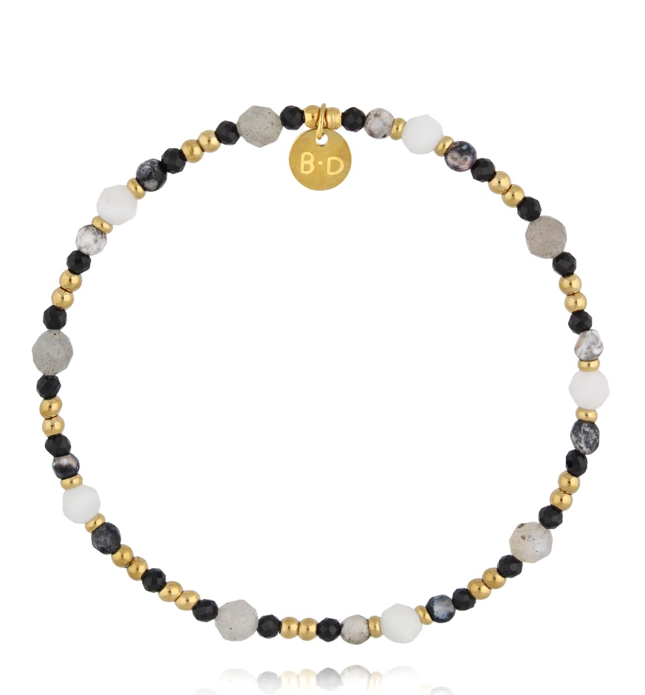 Bransoletka szaro czarna - By Dziubeka