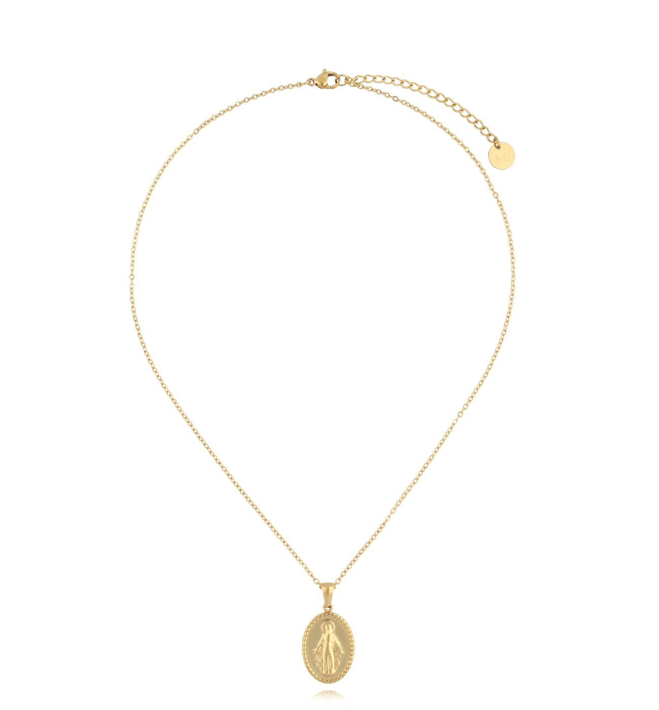 Naszyjnik złoty z medalikiem Matka Boska NSA0798