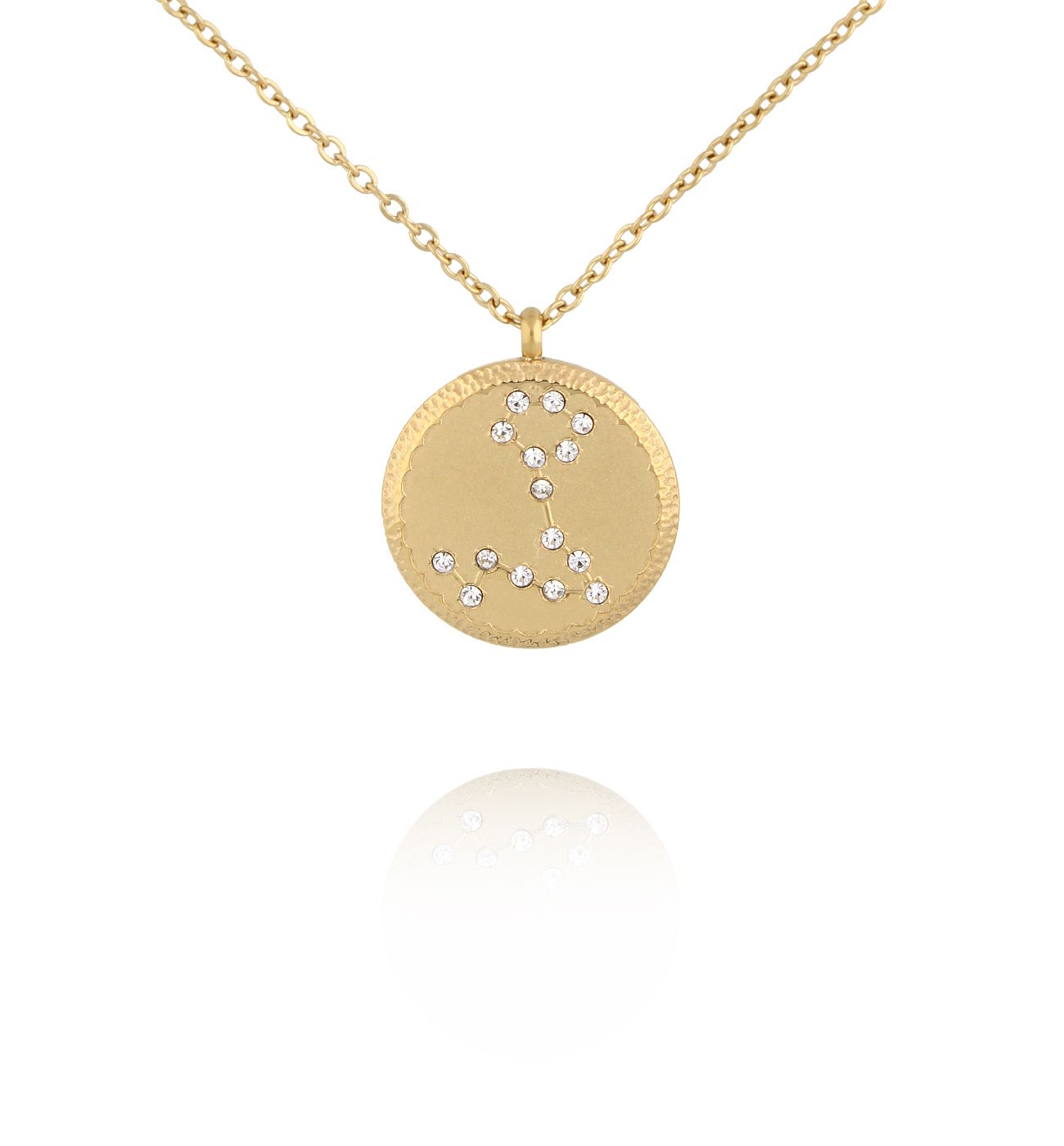 Naszyjnik z konstelacją Ryby złoty - By Dziubeka