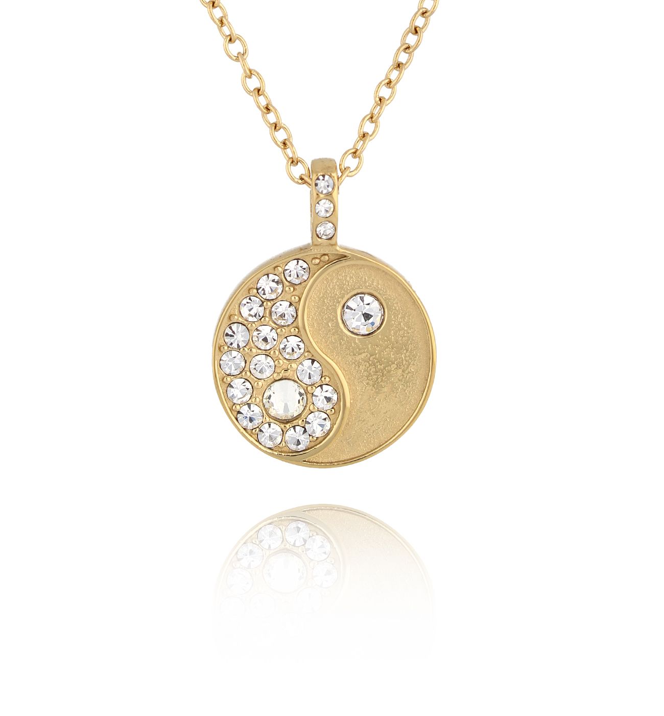 Naszyjnik złoty długi Yin Yang NSA0863