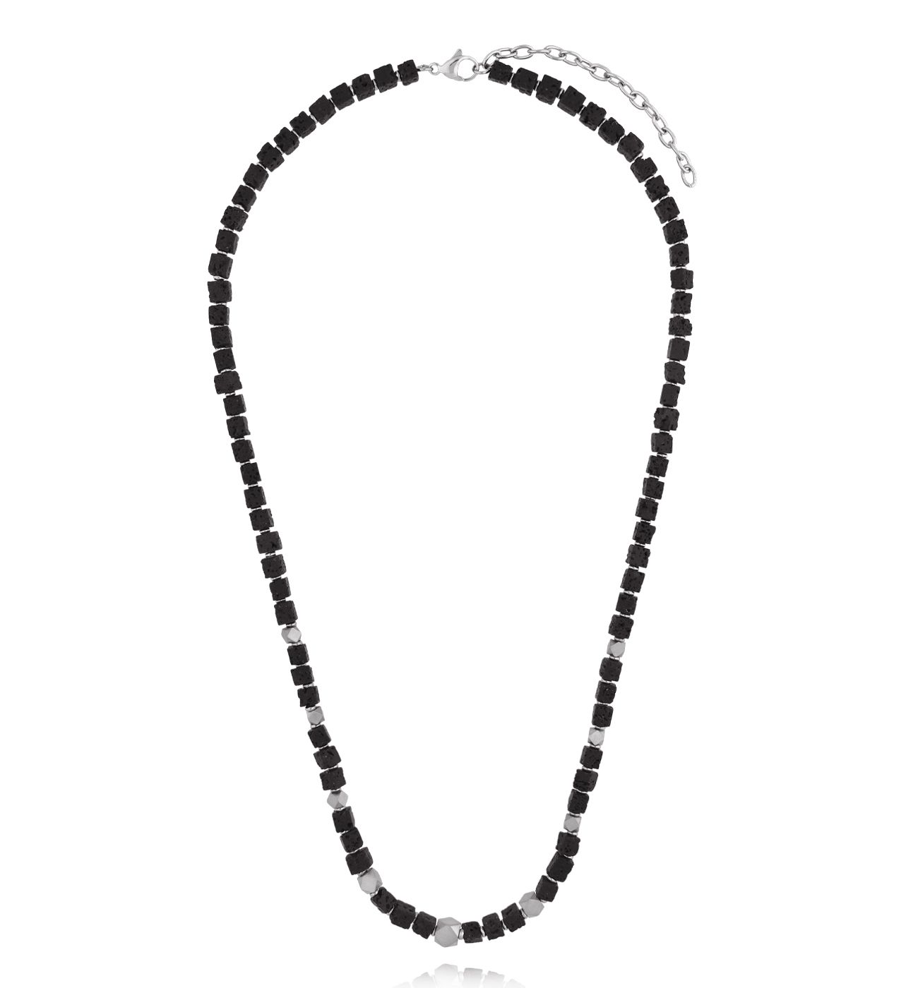 Naszyjnik z lawą wulkaniczną męski - By Dziubeka