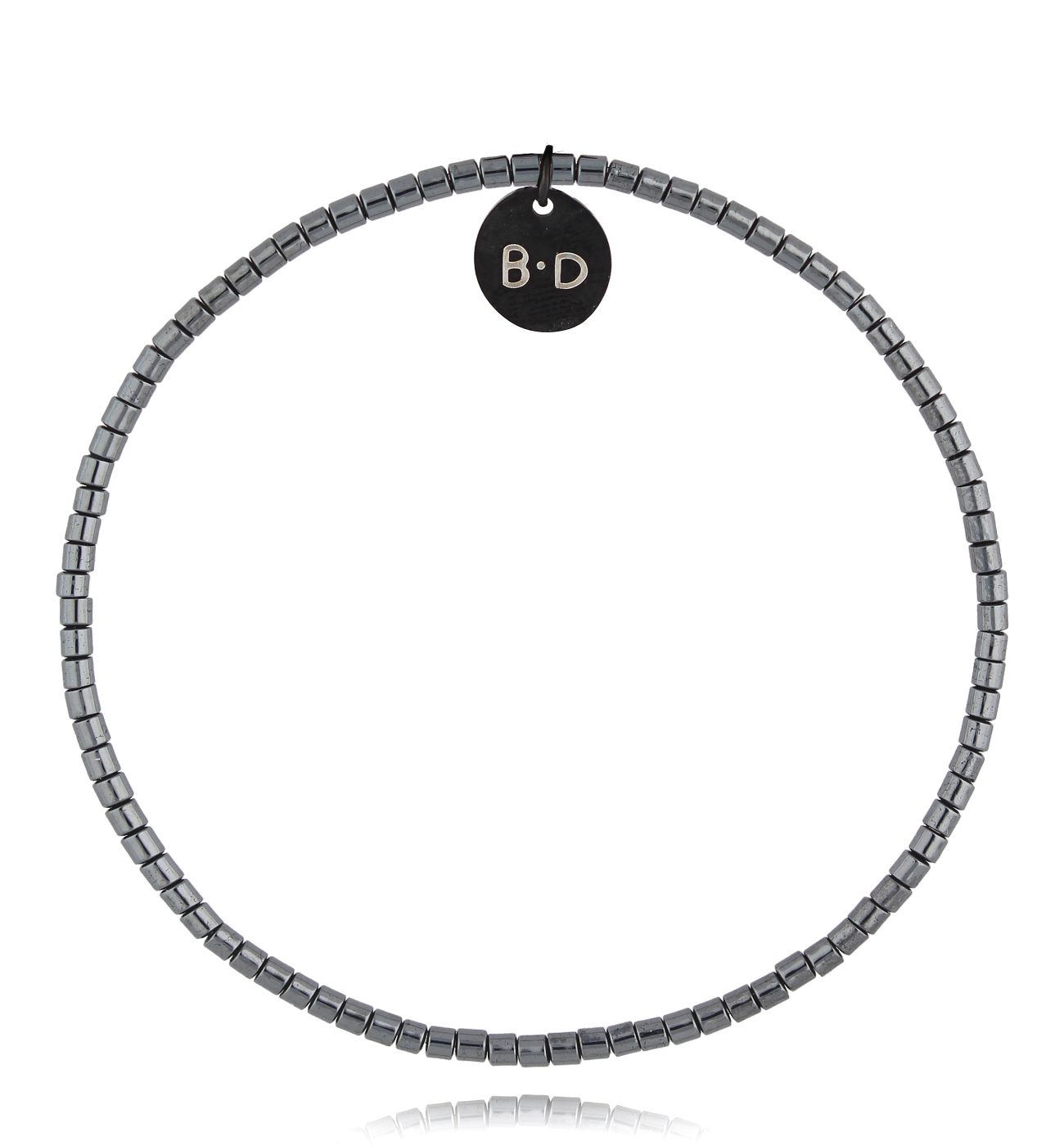 Bransoletka ze stalowymi hematytami Maud - By Dziubeka