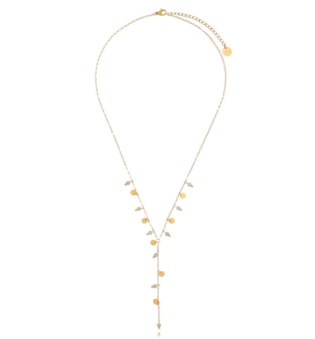 Naszyjnik z labradorytami i krawatką Incantatio NSY0335 - By Dziubeka