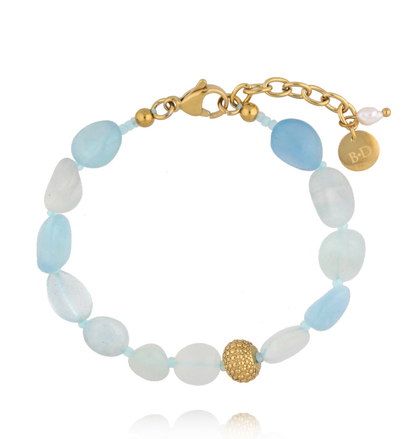 Bransoletka z błękitnymi jadeitami BSC2367