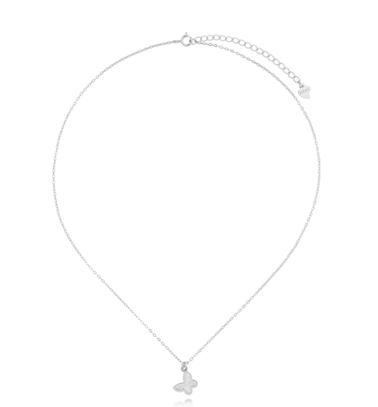 Naszyjnik z motylkiem srebrny NCA0047 - By Dziubeka