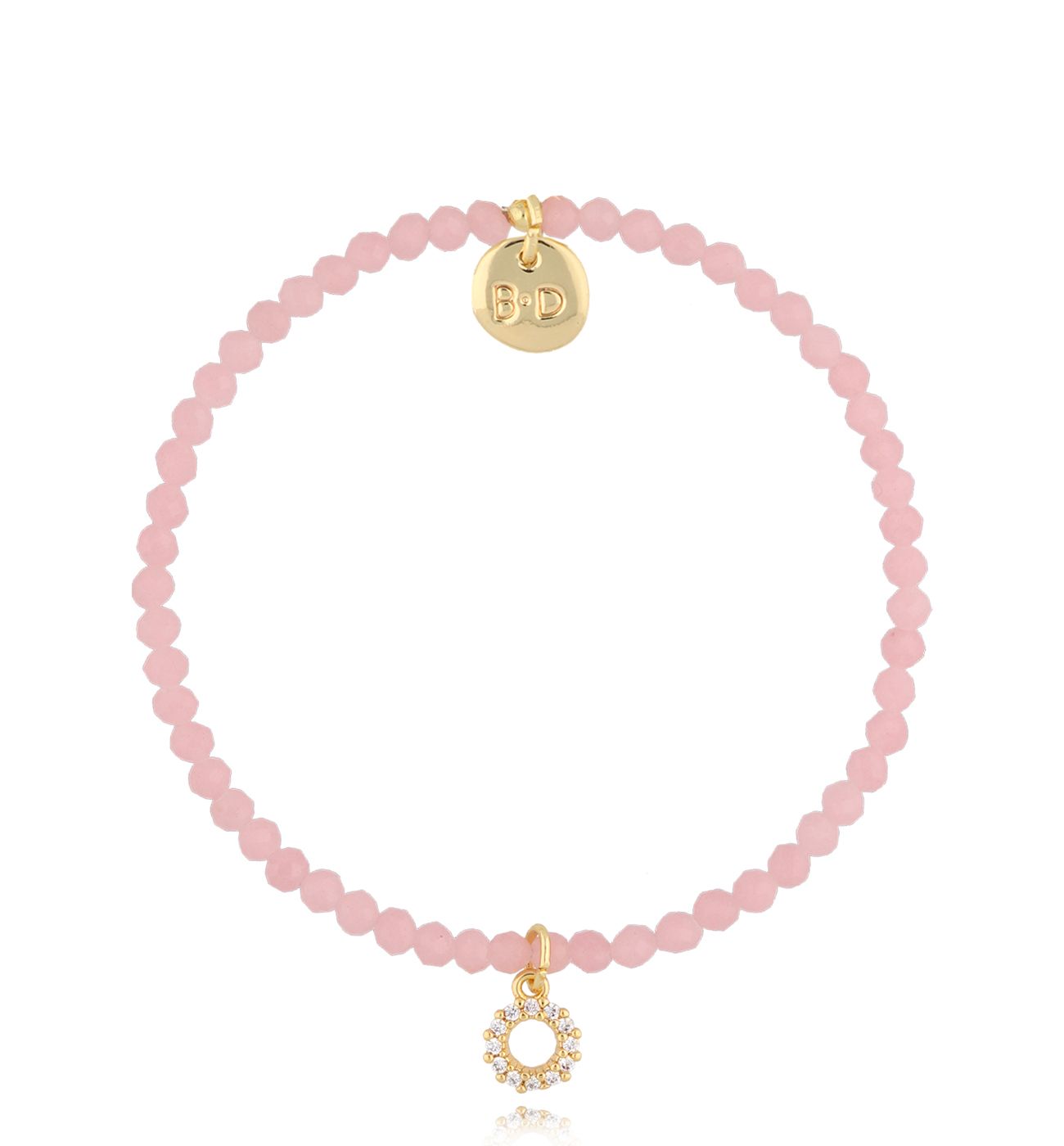 Bransoletka różowa Alfdis - By Dziubeka