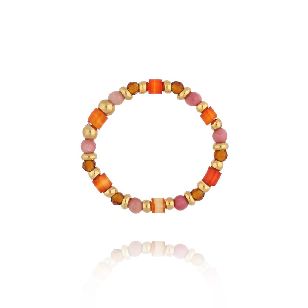 Pierścionek pomarańczowy elastyczny PSC0735