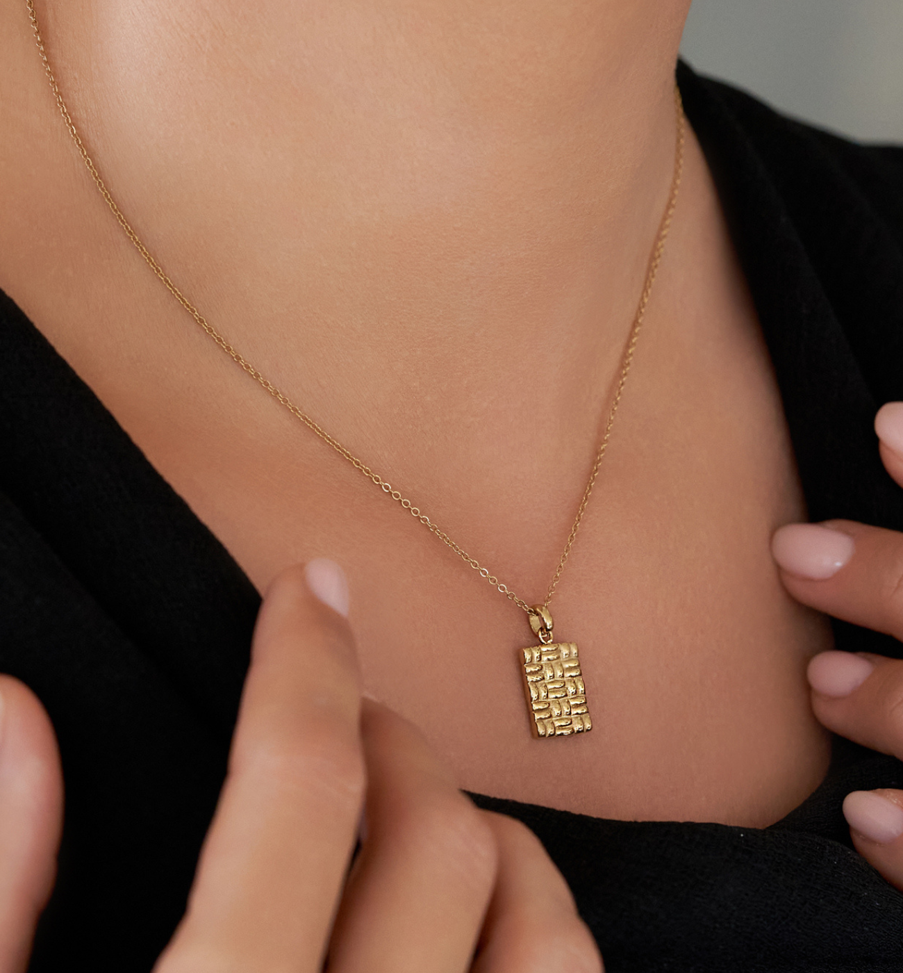 Naszyjnik złoty ze stali szlachetnej September - By Dziubeka