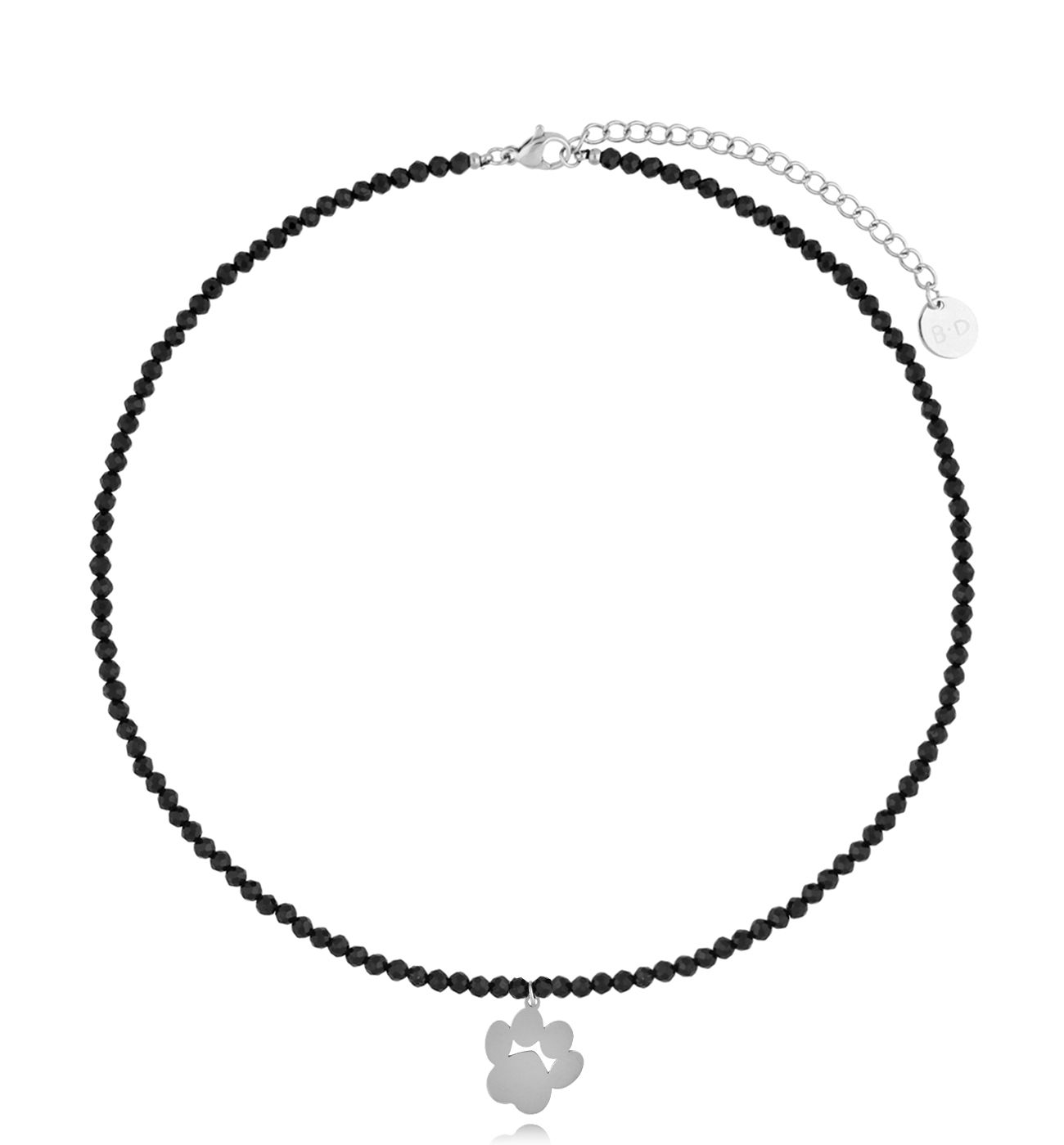 Naszyjnik z turmalinami i srebrną łapką Giselle NTW1190