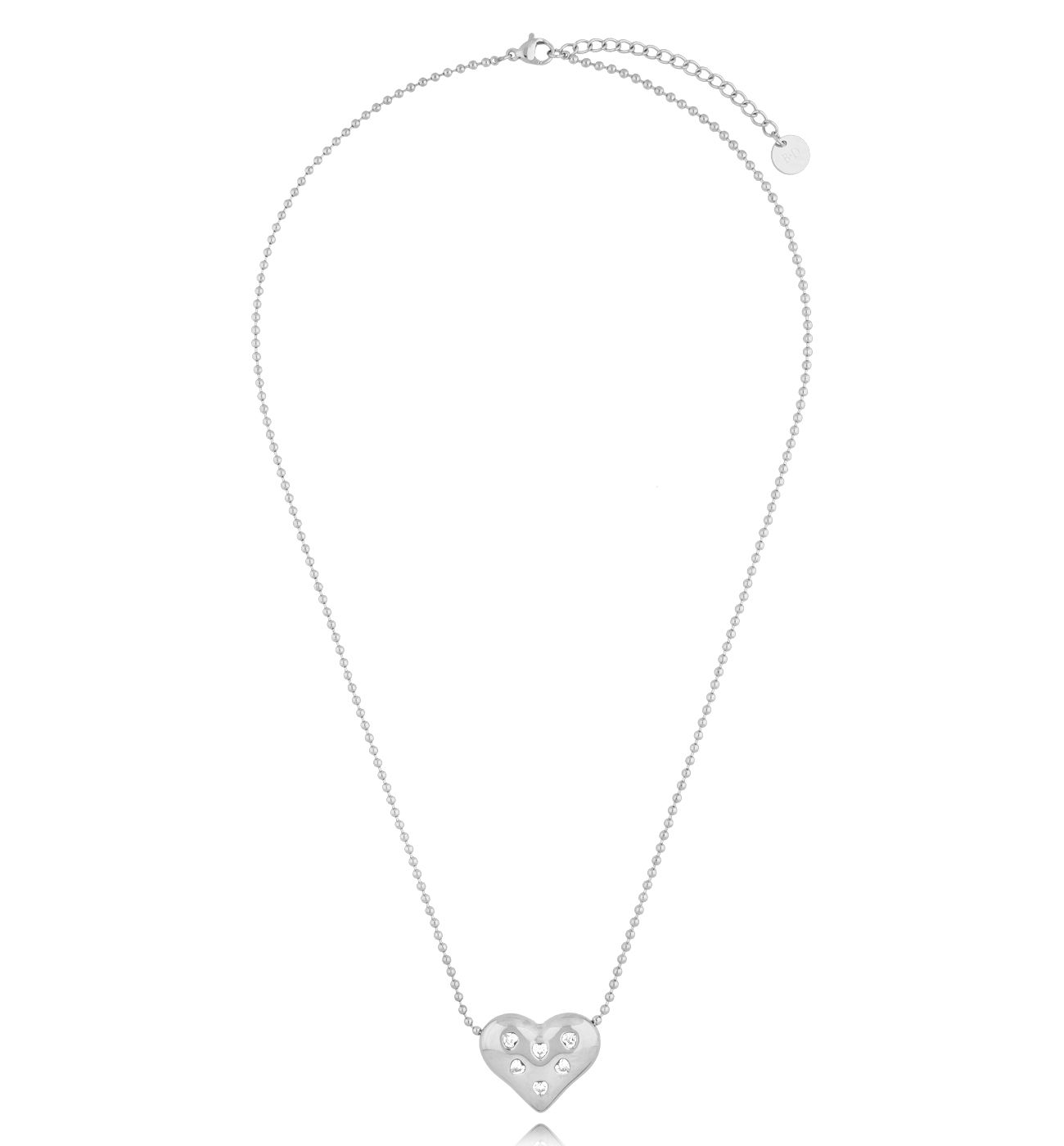 Naszyjnik srebrny z sercem Cencia - By Dziubeka