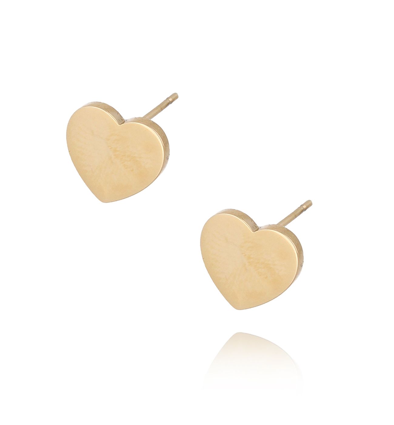 Kolczyki złote serca ze stali szlachetnej KSA0088
