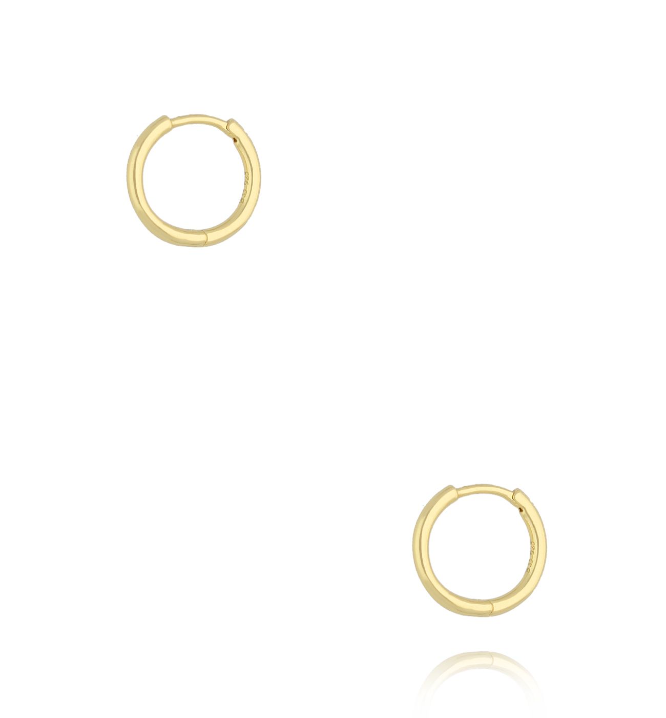 Kolczyki kółka złote małe KFA0101 - By Dziubeka