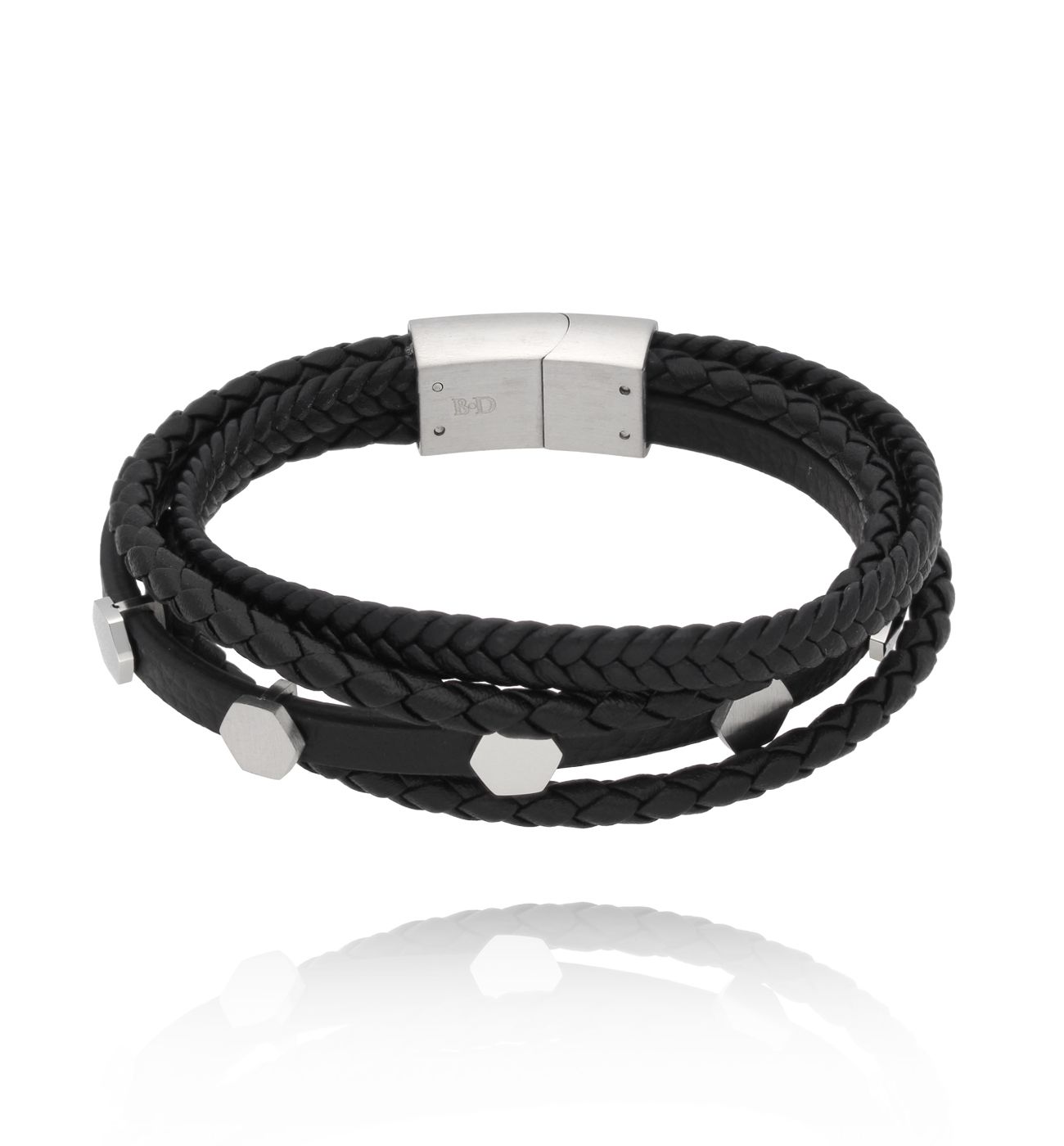 Bransoletka męska skórzana Callum 37 - By Dziubeka