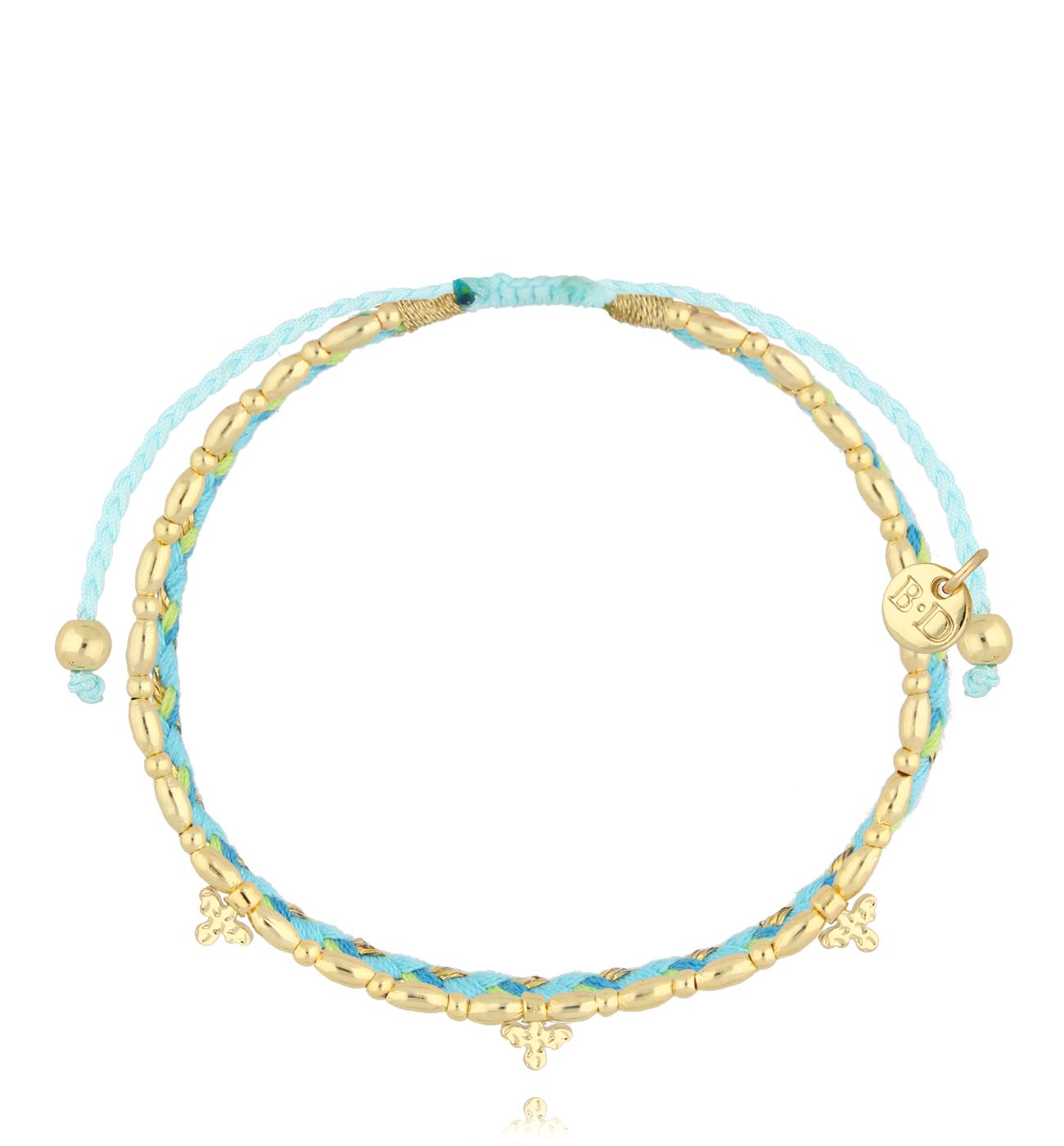 Bransoletka pleciona zielona - By Dziubeka