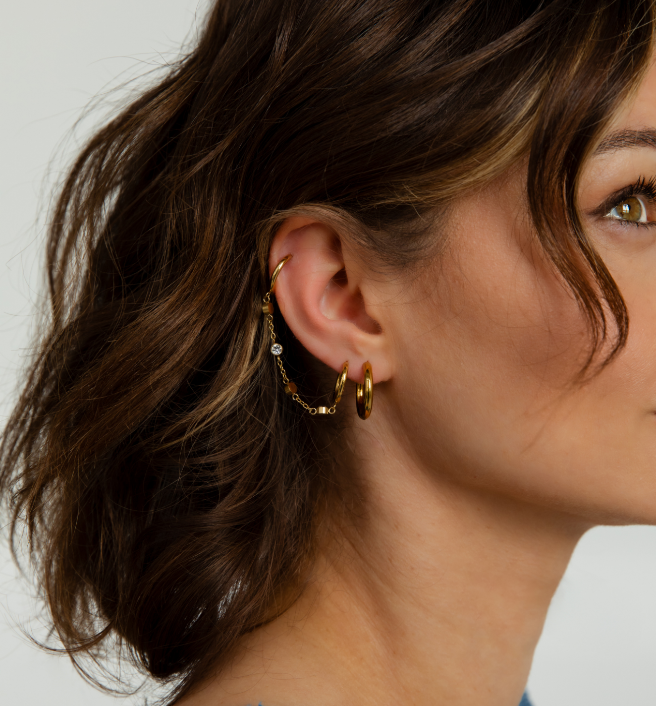 Zestaw złotych kolczyków Z0490 - By Dziubeka