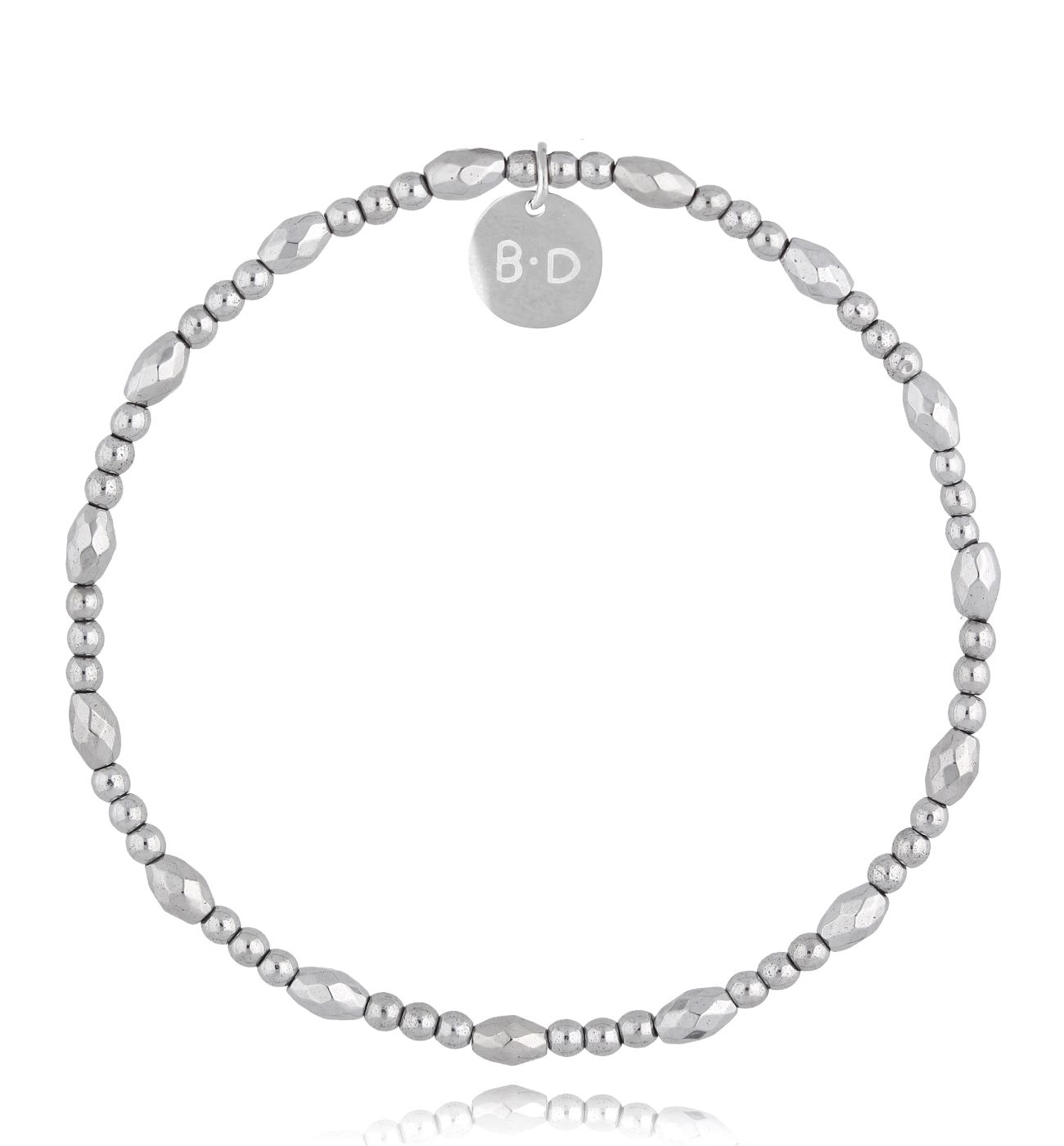 Bransoletka ze srebrnymi hematytami BTW2868