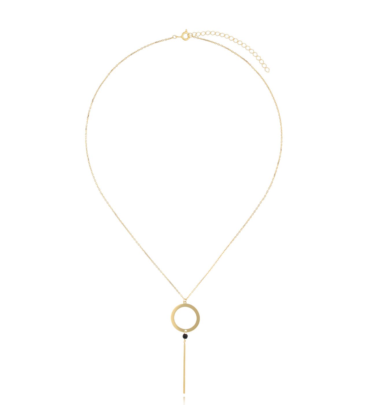 Naszyjnik złoty z okrągłą zawieszką Laure NSE0173