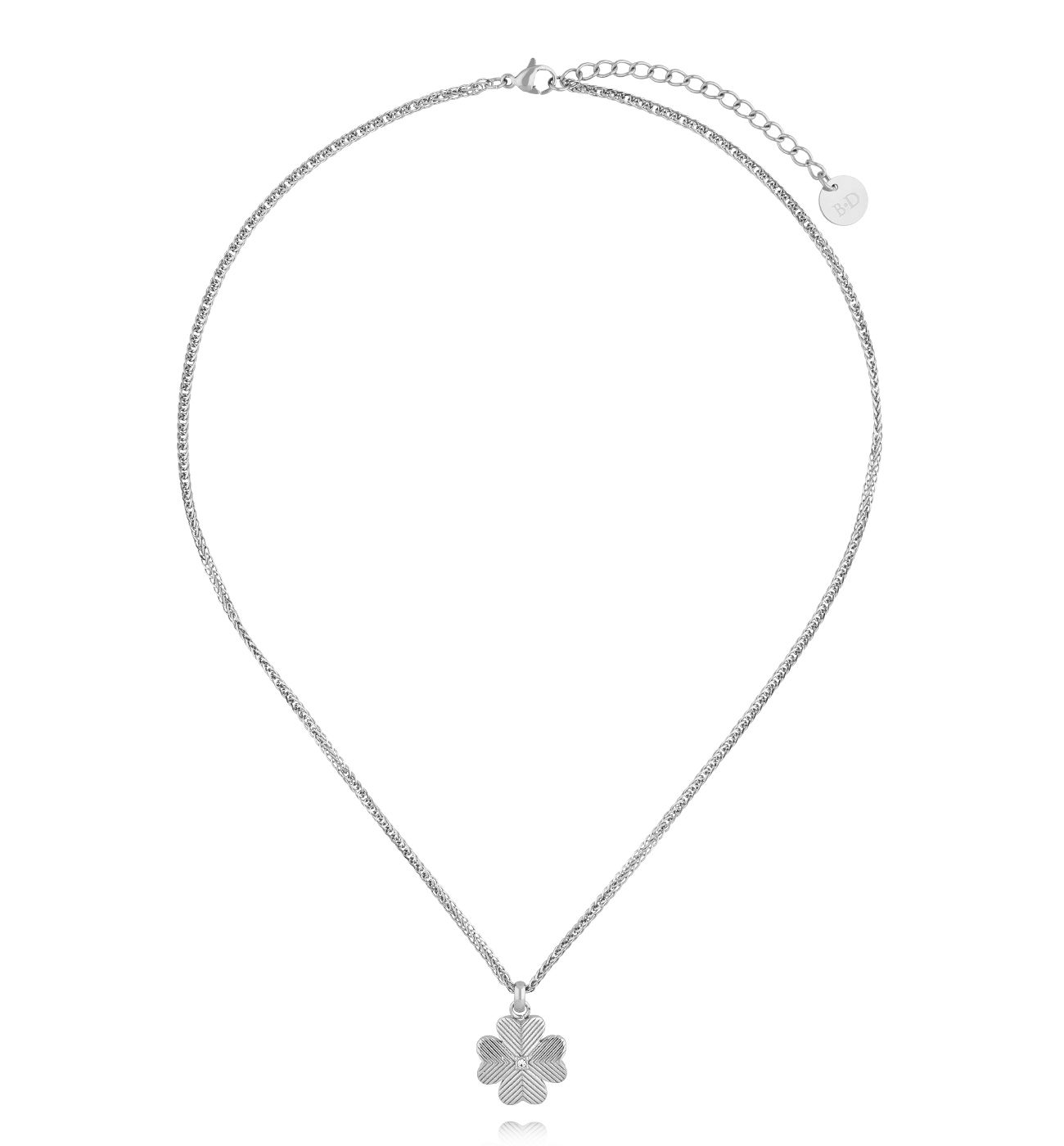 Naszyjnik z koniczynką srebrny NSA1308