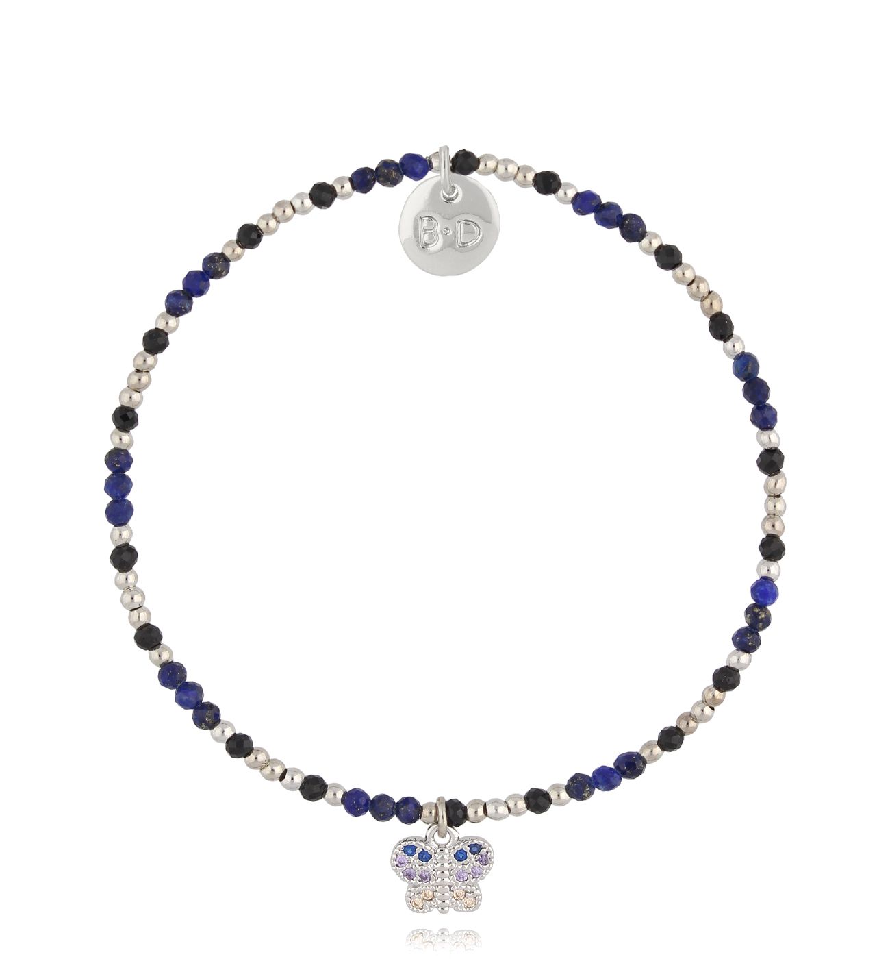 Bransoletka z lapisami i motylkiem BTW2842