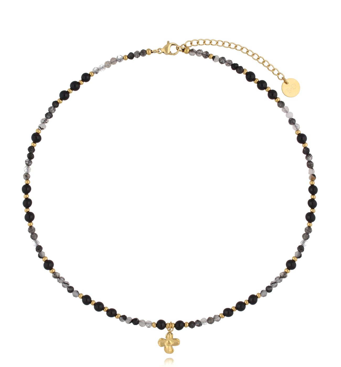 Naszyjnik z kwarcami i koniczynką Walk Away - By Dziubeka