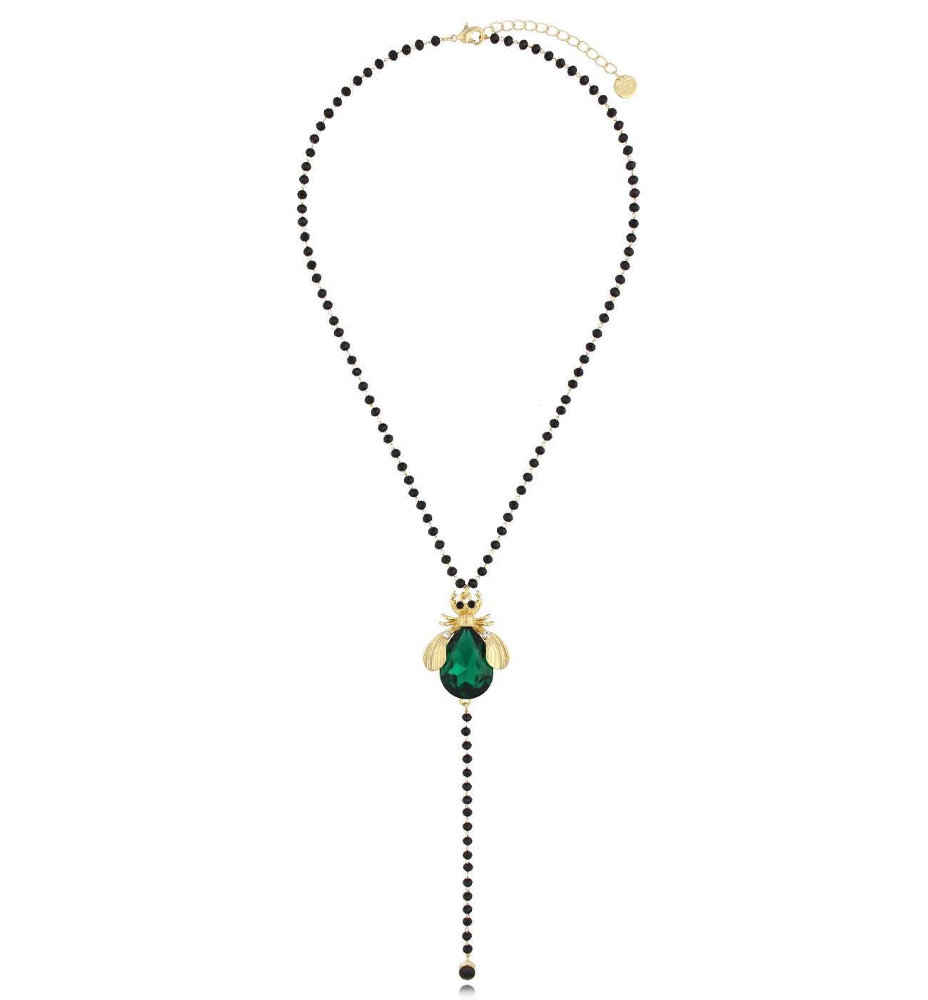 Naszyjnik z zielonym owadem NMI0231