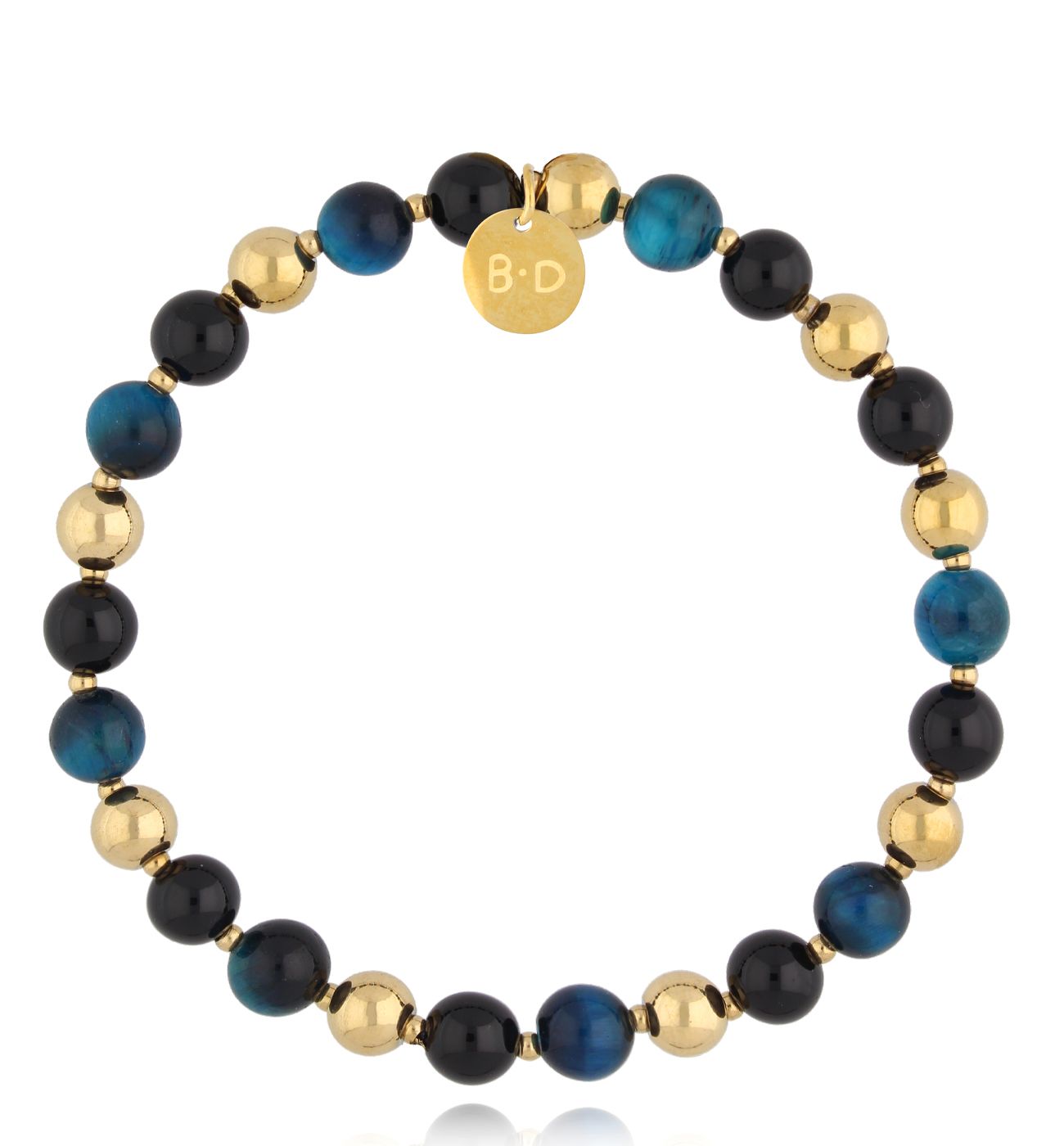 Bransoletka z agatami i tygrysim okiem BPA0518